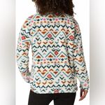 Eddie Bauer  Women's Aztec Fleece Quarterzip Sweater Size Small Hiking Outdoor Photo 6