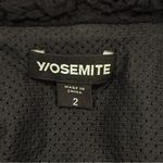 James Perse Yosemite Mixed Media Sherpa Jacket Puffer Fleece Medium Black Chic Photo 7