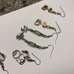 Flamingo Lot Of 3 Earrings Pierced Animals - Dangle Frog / Dog / Bird Photo 7