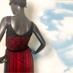 Lace and mesh overlay gown Red Size 2 Photo 4