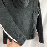 Adidas  Charcoal Grey Heathered Cropped Logo Hoodie Photo 8