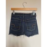 American Eagle Super Hi-Rise Shortie Blue Distressed Size 4 AEO Denim Photo 3