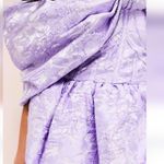 ASOS LUXE jacquard bardot corsetted bubble hem mini dress in lilac Size 6 Photo 3