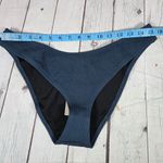 J.Crew  Textured curved-waist cheeky bikini bottom in Navy L‎ NWT Photo 7