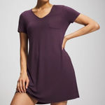 Soma Cool Nights Short Sleeve Sleepshirt Purple Medium NWT IN PACKAGE Photo 0