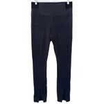 Athleta Aura Split Pant Black Nylon Spandex High Waisted Leggings Size Medium Photo 1