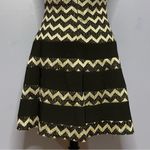 Betsy and Adam Black / Silver Chevron Striped Sleeveless Cocktail Dress Size 8 Photo 11