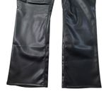 Banana Republic  Petite Vegan Leather Bootcut Pants Black 14P Smooth Coat MidRise Photo 6