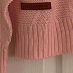 Simply Southern Womens Medium Fringe Sleeve Pullover Sweater Pink Cable Knit Photo 8