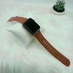 Floral Fall Design Apple Watch Bands 42mm 44mm 45mm 49mm Brown Photo 2