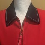 St. John  Sport by Marie Gray Red‎ Nautical Full Zip Blazer Size Small Photo 7
