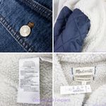 Madewell NEW Sherpa-Lined blue Denim Zip Jacket, size M, NWT Photo 5