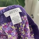 Aeropostale Y2K Floral Shorts Lounge Pajama Lightweight Purple Low Rise Small Photo 3