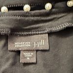 J.Jill  Wearever Collection Black Long Sleeve Dress Pearl Neckline Size M Photo 3