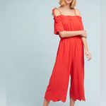 Moon River Anthropologie  Lela Jumpsuit PXS NWT Red Wide Leg Cottagecore Boho Photo 1