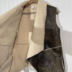 Jack by BB Dakota Faux Shearling Vest L Brown Suede Sherpa Lined Boho NWT Photo 2