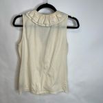 Ralph Lauren Lauren  Cream Ruffle Sleeveless Blouse Sz Small Photo 3