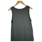 J.Jill  Shirt Dress Womens M Tall Henley V Neck Burnout Sleeveless Beachy Green Photo 7