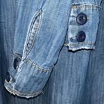 Dollhouse  Blue Button Down Denim Shirt(Size Small) Photo 7