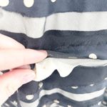 BCBGMAXAZRIA Womens Y2K Polka Dot Silk Striped Tulle Party Dress Size 4 Black Photo 3