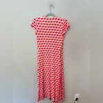 Boden Joanna Cap Sleeve Wrap Midi Dress Red Pink Diamond Cube 2R 2144 Size 2 Photo 3