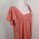 Absolutely Famous Pink Knit Top Size XL NWT Pink Crochet Top Photo 2
