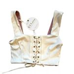 NWT Kya Swim Reversible Ribbed Bikini Top Lola S Revolve Lace Up Soft Girl Boho Pink Photo 1