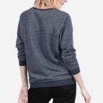 Everlane  The Crew Sweatshirt: Marled Navy Blue Photo 2