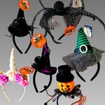 🎃 *NWT* 6pc Various Halloween Headbands‎ (3 light up) Purple Photo 0
