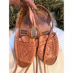 Artesanias La Perla Women's Huarache Sandals Brown Woven Size 6 Boho Style Photo 1