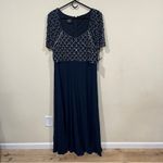 NWT Pisarro Nights Women's Blue Faux Pearl Bodice Gown size 14 Photo 2