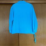 Cottonseeds 3 Button Pullover Top Bright Blue Size Small Coastal Lagenlook Photo 8