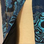 Soulmates blue black open front vest fabric bobble button size medium Photo 2