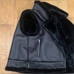 House of Harlow 1960 Black Moto faux fur faux leather vest. Photo 1