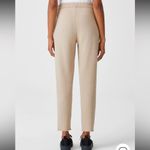 Eileen Fisher Tan Track Pants High-Waisted Straight Leg 100% Organic Cotton Photo 2