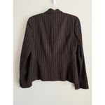 Ralph Lauren Lauren  Wool Blend Jacket Womens Size 8 Brown Stripes Career Photo 1