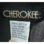 Cherokee  Velvet Vest Brown Button Down Sleeveless Top Cropped‎ XL Photo 2