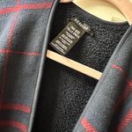 Ike Behar Red and Navy Plaid shawl Photo 5