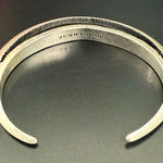 Jenny Bird  Silver-tone Textured Lines Open Design Cuff Bracelet 18.1g. Photo 0