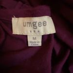 Umgee  Women’s Wine Long Sleeve Ruffled Minidress/Tunic Preloved Sz M Photo 3