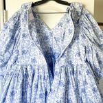 Selkie Mary Jane Puff Dress Cottagecore Milkflower Blue White Size 1X EUC Photo 6