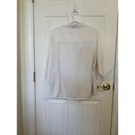 C.D. Daniels Linen Blend White 3/4 Sleeve Top Size 1X Beachy Cover Up Vacation Photo 2