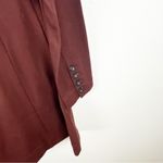 CAbi Fall Boss Burgundy Pleated Three Button Side Pockets Blazer Jacket Small Photo 7