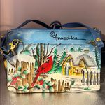 Anuschka  Multicolor Hand-Painted Cardinal Crossbody Bag Photo 1