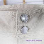 Ann Taylor NEW The Straight Cotton Twill Pants Jeans Oat Ivory, 10P Photo 5