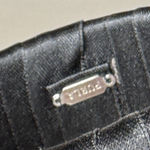 Furla  Wide‎ Chunky Bangle Bracelet Fabric Lined Black Photo 1