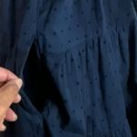 Abercrombie & Fitch Abercrombie & Finch Baby Doll Puff Sleeve Swiss Dot Navy Blue Puff Sleeve Dress Photo 7