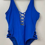 Swimsuit 1 Pc Size Small Blue Color‎ Photo 0
