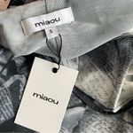 Miaou Anya Mini Dress in Newspaper Print Size Small Gray Photo 5