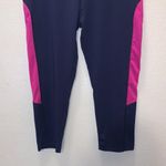 Riva Athletics Riva USA Women's XL Navy and Pink Athletic Pants Capri Sequined Logo Photo 2